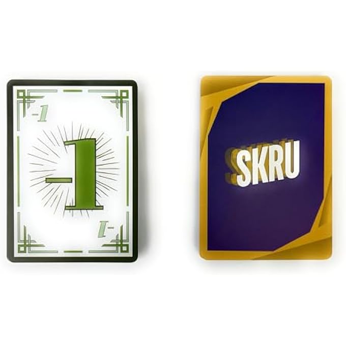 rayihni لعبة بطاقات SKRU | لعبة بطاقات استراتيجية مناسبة للعائلة | ممتعة لليلة الألعاب | 2-6 لاعبين | لعبة رائعة للحفلات للأطفال والبالغين | بطاقات بلاستيكية مرنة مقاومة للماء ومقاومة للتمزق - Image 3